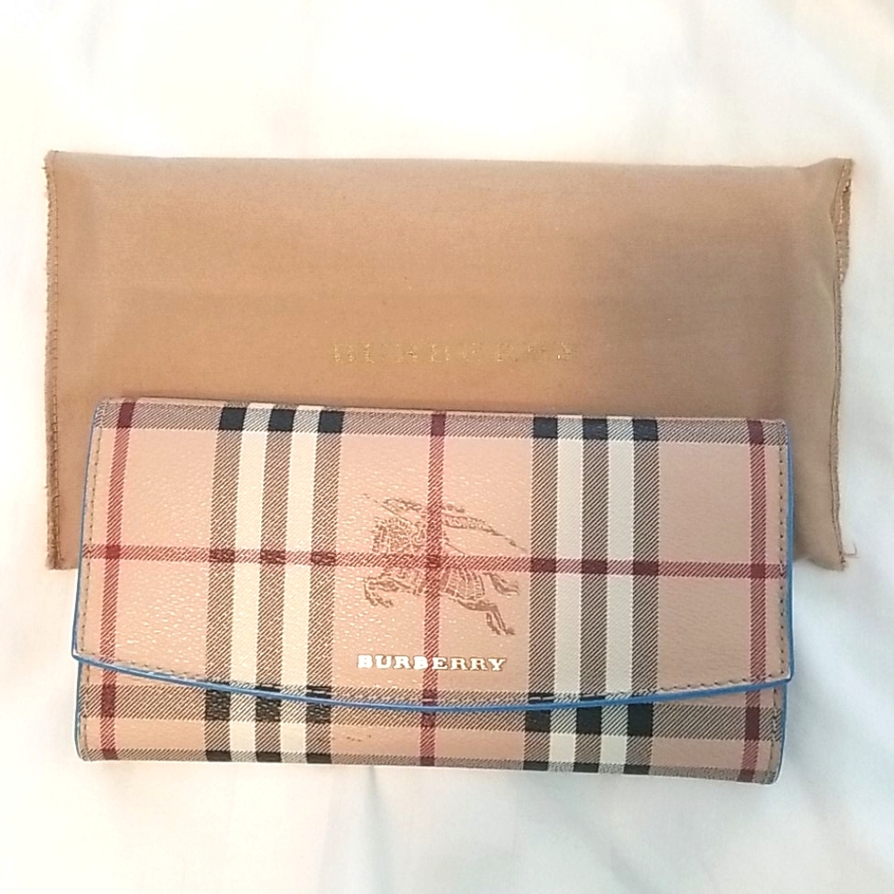 Burberry Haymarket/Vintage Continental Wallet - Picture 1 of 7